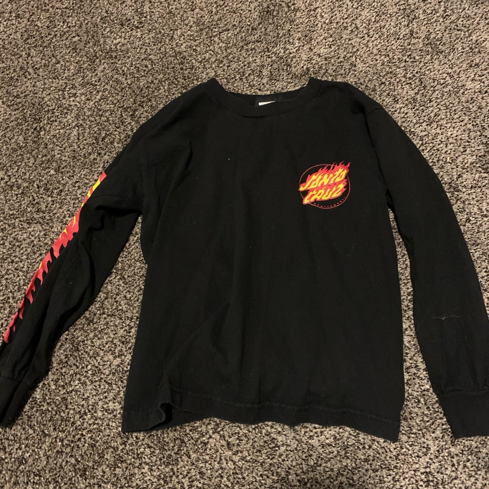 Santa cruz in flame long sleeve